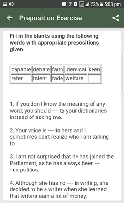 English Grammar- Preposition screenshot 9
