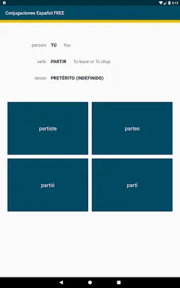 ConJuegaTion Spanish Verbs screenshot 19