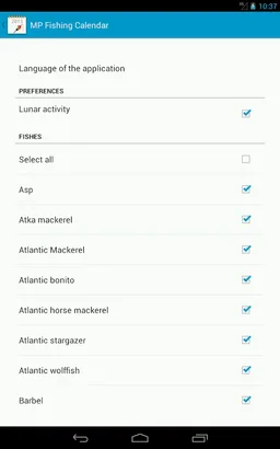 MP Fishing Calendar Lite screenshot 3
