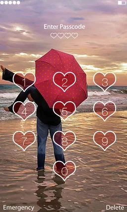 Passcode Love Lock Screen screenshot 4