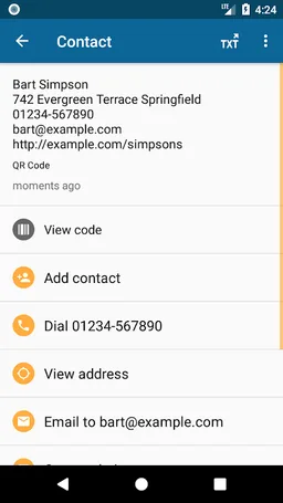 QRbot: QR code reader and barcode reader screenshot 2