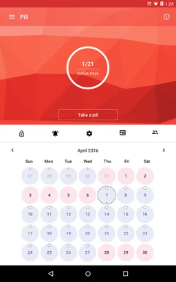 Birth Control Pill Reminder screenshot 1