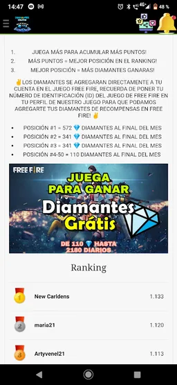 Diamantes Gratis Para FREE FIRE screenshot 3