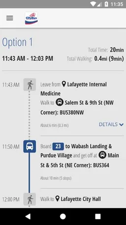 MyCityBus screenshot 2