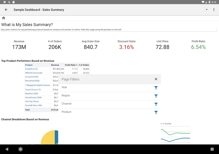 Oracle BI Mobile (Deprecated) screenshot 2
