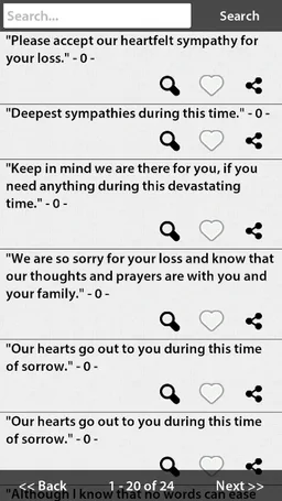 Condolence Message screenshot 3