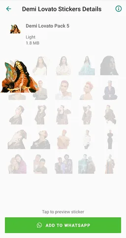 Demi Lovato Stickers App on WA screenshot 8