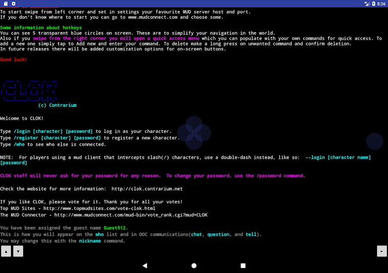 bMUDclient screenshot 9