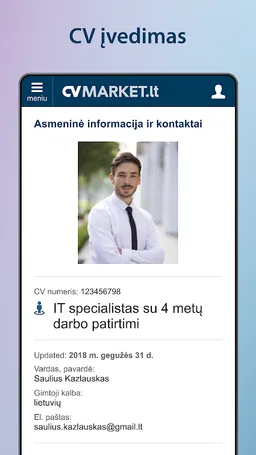 CVMarket.lt screenshot 2