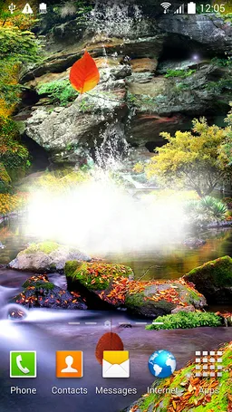 3D Autumn Waterfall Wallpaper screenshot 8