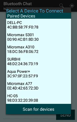 Bluetooth Chat Messenger screenshot 1