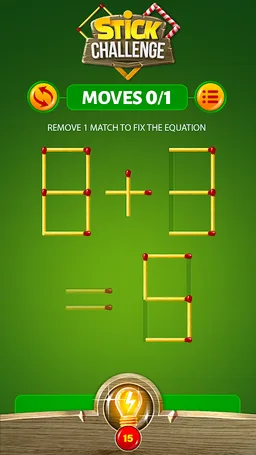 Stick Math Challenge – Matchsticks Logic Puzzle screenshot 1