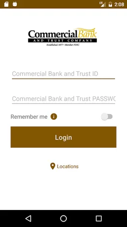 Commercial Bank Mobile Banking screenshot 1