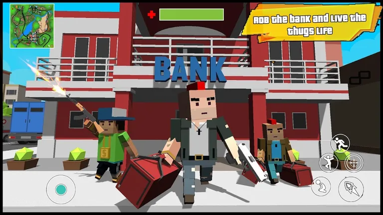 Blocky Dude Gangster Auto City screenshot 1