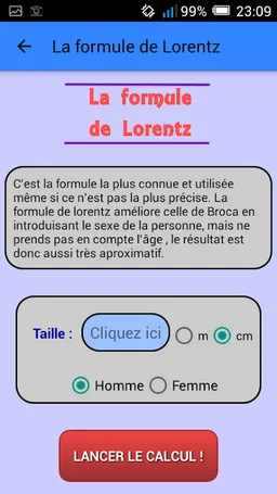 Poids idéal-IMC-IMG: Top Shape screenshot 4
