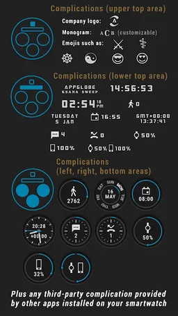 ⌚ Watch Face - Ksana Sweep for Android Wear OS screenshot 5