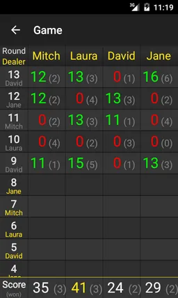 Oh Hell Scoring screenshot 3