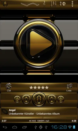 Poweramp skin Black Gold screenshot 7