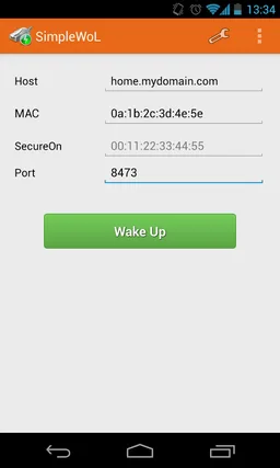 SimpleWoL screenshot 1