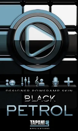Poweramp skin Black Petrol screenshot 7