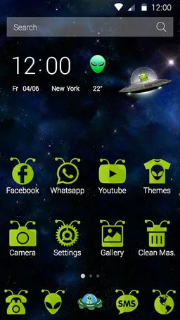 Space Aliens UFO Theme screenshot 1