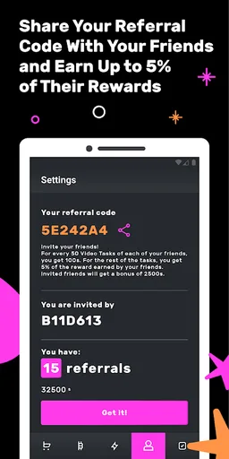 Bitcoin Referral - Virtual Cryptocurrency Clicker screenshot 1