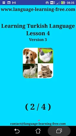 Animal names in Turkish screenshot 7