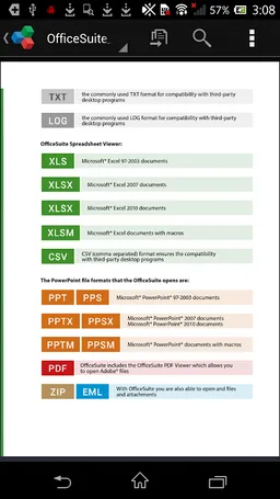 OfficeSuite Viewer 7 DoCoMo screenshot 6
