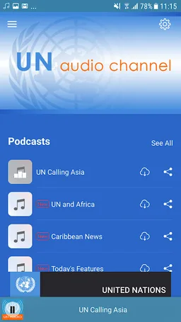 UN Audio Channels screenshot 2