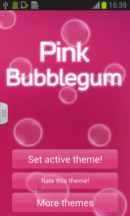 Pink Bubblegum GO Keyboard screenshot 1