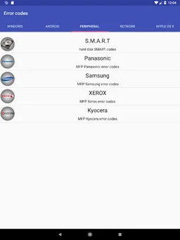 Error codes screenshot 2