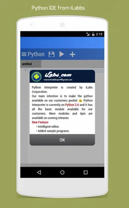 Python IDE For Android screenshot 1