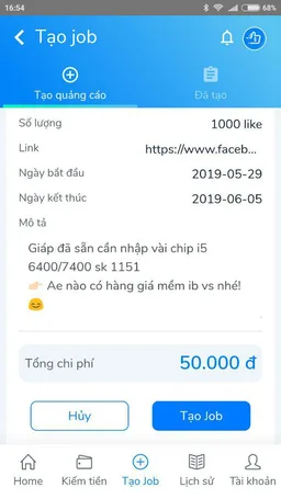 Golike - Kiếm Tiền Online Từ MXH screenshot 2