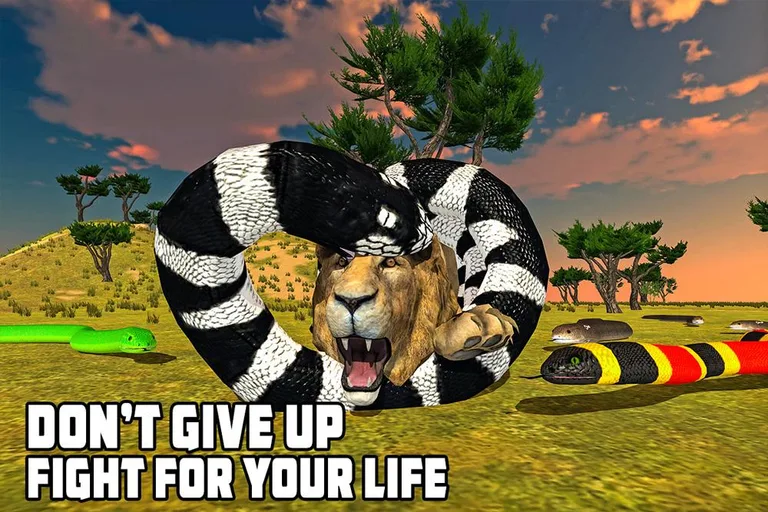Furious Lion Vs Angry Anaconda Snake screenshot 12
