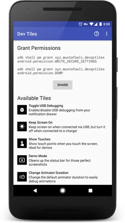 Dev Quick Settings Tiles screenshot 3