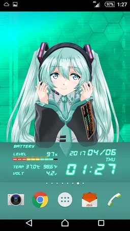 Miku 2D Anime LiveWallpaper screenshot 2