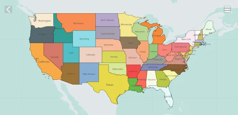 US States map screenshot 6