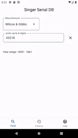 Singer Serial DB screenshot 11