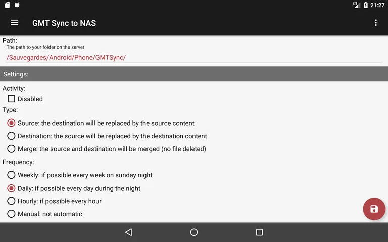 GMT Sync to NAS screenshot 11