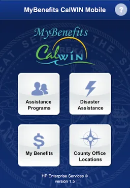 CalWIN Mobile Application screenshot 2