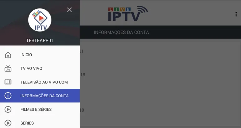 LIVE IPTV BR - CELULAR screenshot 2