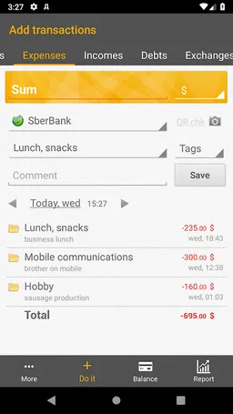 Personal finance screenshot 1