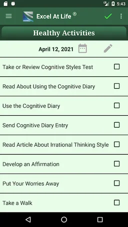 CBT Guide to Depression & Test screenshot 1
