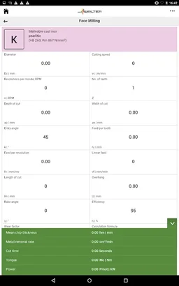 Walter Machining Calculator screenshot 4