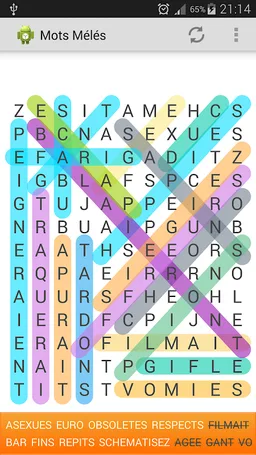 Grille de Mots Mêlés / Cachés screenshot 4
