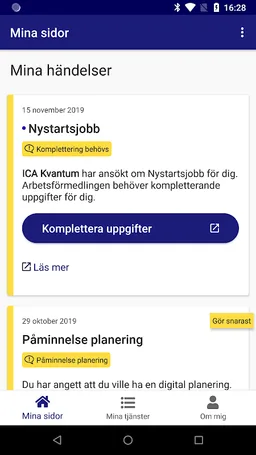 Arbetsförmedlingen Mina sidor screenshot 5