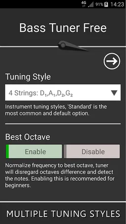 Bass Tuner Free screenshot 3