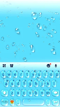 Blue 3d Waterdrops Keyboard Theme screenshot 4