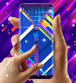 Lock screen with zipper screenshot 1