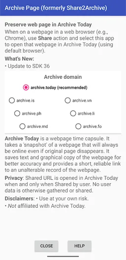 Archive Page screenshot 1